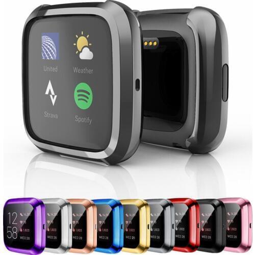 TPU Cover For Fitbit Versa Lite 2 Screen Protective Case Watch Frame Shell For FitBit Versa/ Versa 2 Watch Protection Cover