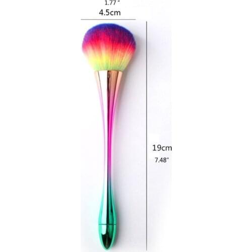 A0ND Nail Art Tool Acrylic Nail Brush Nylon Long Handle Makeup Brush Manicure Pedicure Painting Brushes for Home Salon