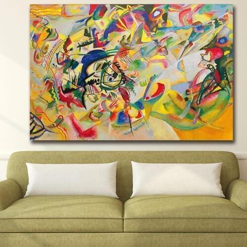 Composition-7-1913 By Wassily Kandinsky Painting For Living Room Home Decoration Oil Painting On Canvas Wall Painting Unframed