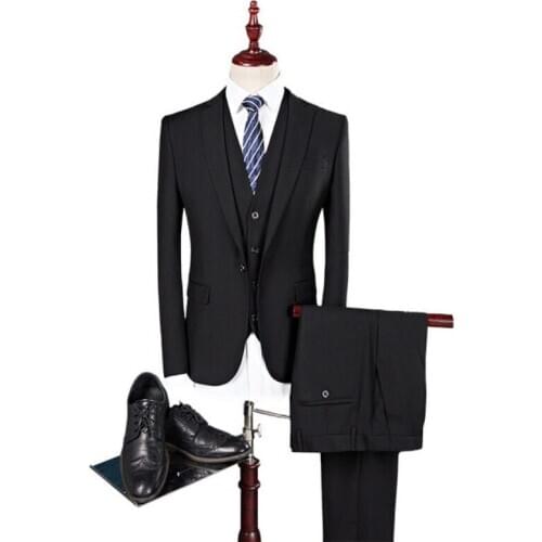 Fashion Groom Wedding Dress Men 2020 Slim Fit Mens Suits With Pants Elegant High Quality Costume Homme 3 Pieces Ternos Masculino