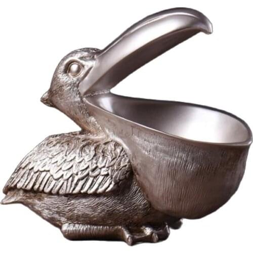 Soft decoration living room door key storage cabinet shoe entrance decoration The pelican statue home decoration accessories