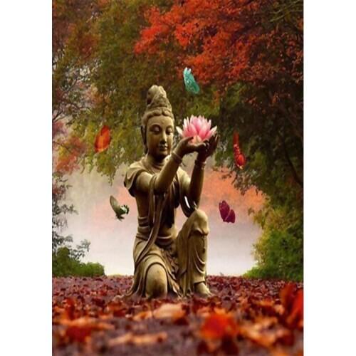 40x50cm Frame Diy Oil Digital Painting By Bumbers Kits Religious buddha Abstract Acrylic Paint By numbers For Adults Home Decors