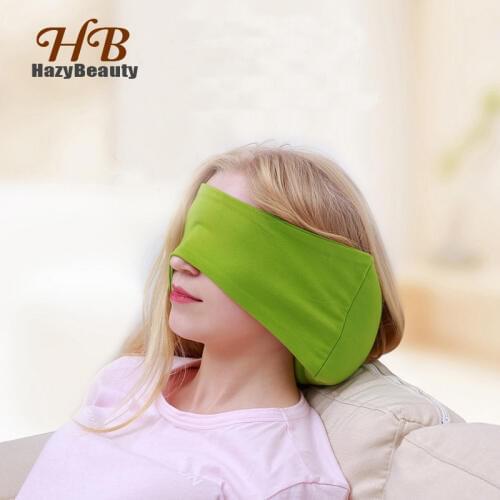 HazyBeauty Neck Pillows+Eye Mask 2 in 1 Nap Eye Mask Foam Particles Neck Pillow for Travel 3 Colors Airplane Pillow