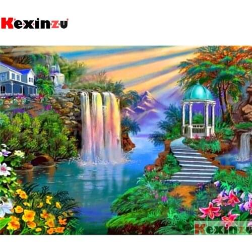 Full Square/Round 5d Diamond Painting Waterfall home 3d Embroidery Cross Stitch Diamond Mosaic Full Picture Rhinestone Decor W66
