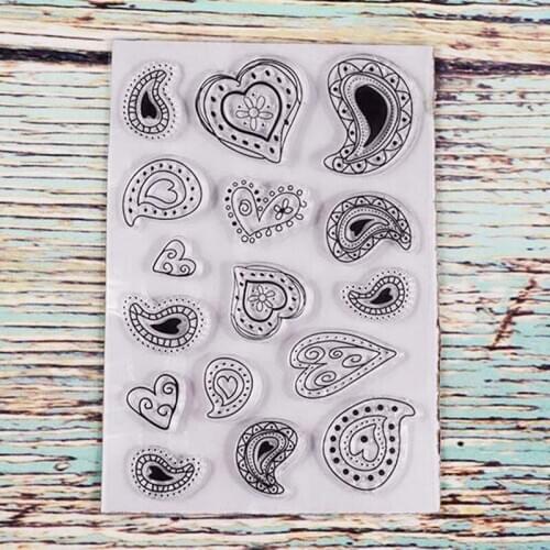 Hearts Transparent clear stamp for DIY Scrapbooking/Card Making/Kids Christmas Fun Decoration Supplies