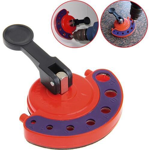 Adjustable 4-12mm Glass Tile Hole Saw Drill Guide Locator Openings Sucker Base with Sucker