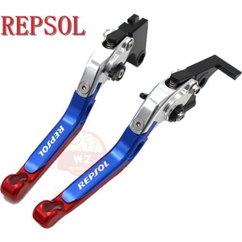 For HONDA CBR1000RR 2004-2007 CB1000R 2008-2014 Motorcycle Adjustable Adjustable Folding Brake Clutch Levers REPSOL Logo