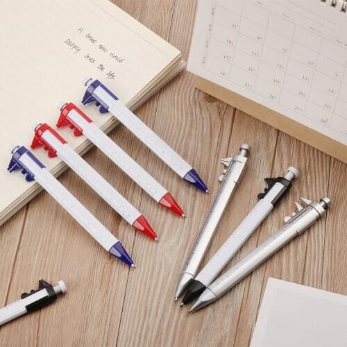 1 Pc Creative Vernier Caliper Scale Ballpoint Pen Pointer Gauge Ruler Multifunction Pen Office Supplies Gift Writing Stationery