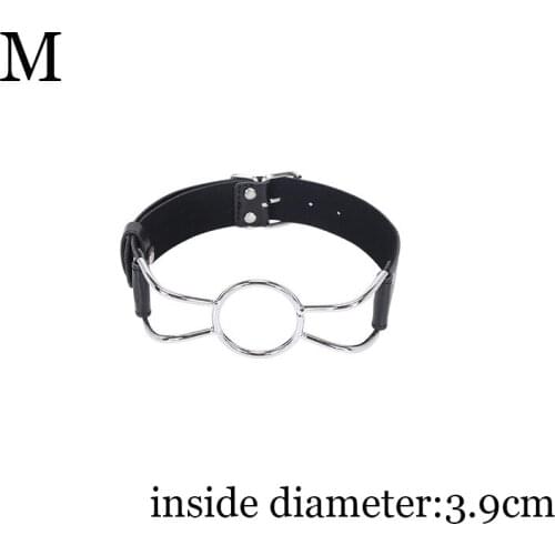 Sex Toy for Adults Leather Open Mouth Gag with O-Ring Gag Erotic Toys Bondage Slave Restraints Gay Fetish Women