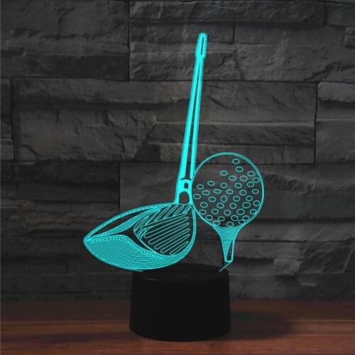 [Seven Neon]Golf Spot Play Golf Acrylic 7Colors Desk Lamp 3D Lamp Novelty gift Led Night Light Millennium Falcon Light