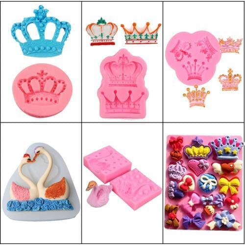 Crown Silicone Fondant Cake Mold Cupcake Jelly Candy Chocolate cake Decoration Baking Tool Moulds