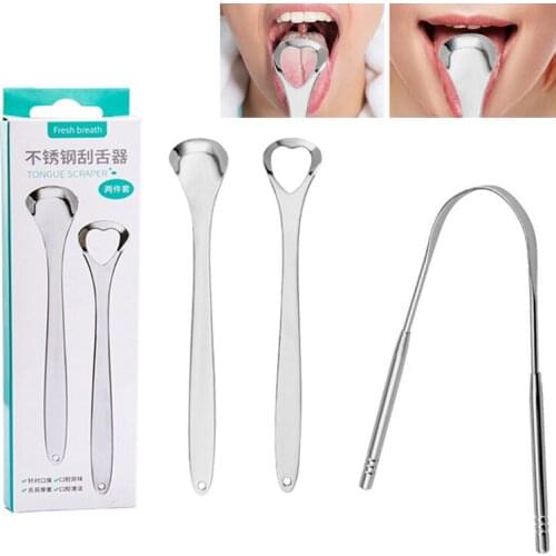 Tongue Scraper Cleaner With Travel Handy Case Dental Brush Bad Breath Kit Metal For Adults Kids Over 8 Eliminate Professional