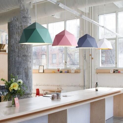Modern Nordic Pendant Lights Industrial Pendant Lamp Colorful Hanglamp Iron Hanging Lamp Bar E27 Led