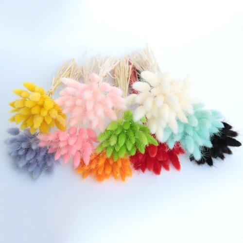 20PCS/lot Dried Flowers Natural Dried Flower Branches Dried Grass Wedding Home Easter Decorations Fake Flowers