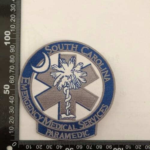 Customize EMERGENCY MEDICAL SERVICE Iron On Embroidered Woven Patch