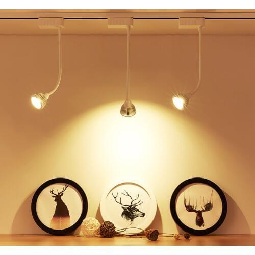 Led Track Light Fixture 3w 5w 7w COB Track Lamps for Shop Rail Aluminum Spotlights for Clothing Store Track Lighting