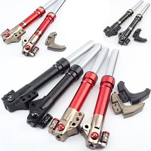 Universal Motorcycle Front Fork 33core 385/400mm Adjustable Front Shock Absorbers For Yamaha Scooter Bws Electric Scooter Modify