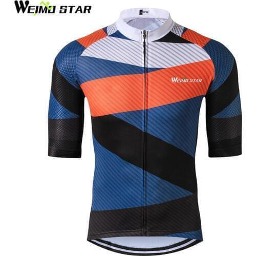 Weimostar Cycling Clothing Team Racing Sport Cycling Jersey Top Men Short Breathable mtb Bike Jersey Shirt Maillot Ropa Ciclismo