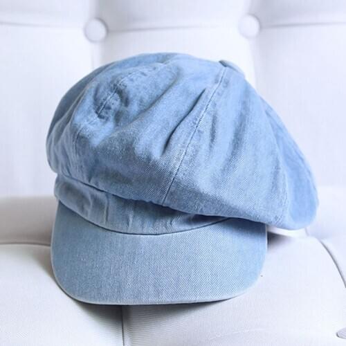 Women Korean All-match Casual Newspaper Boy Painter Lady Cap Autumn Winter Pure Color Fashion Female Caps 56-58cm