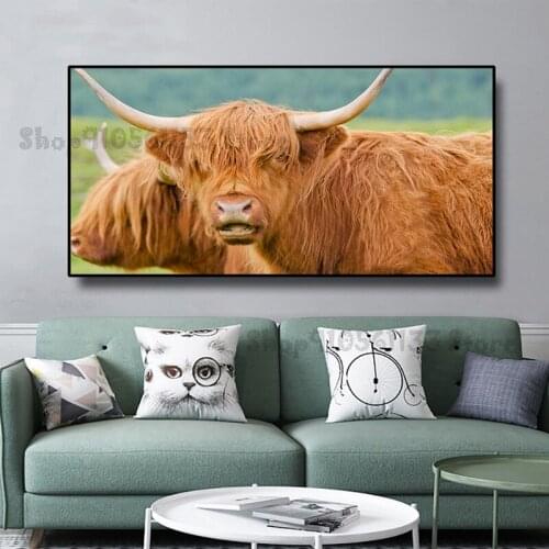 5D Square Round Diy Diamond painting Animal highland cow cross stitch diamond embroidery large size Modern Corridor Decor GG3757