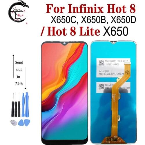 6.52" Hot 8 Lite LCD For Infinix Hot 8 X650 X650C X650B X650D Display Screen Touch Digitizer Sensor Assembly Hot8 Replacement