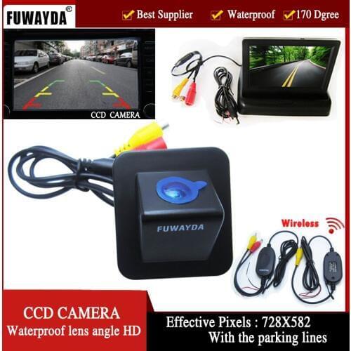 FUWAYDA Wireless Color CCD Car Rear View backup parking Camera for Hyundai Elantra Avante 2012 4.3 Inch foldable LCD TFT Monitor
