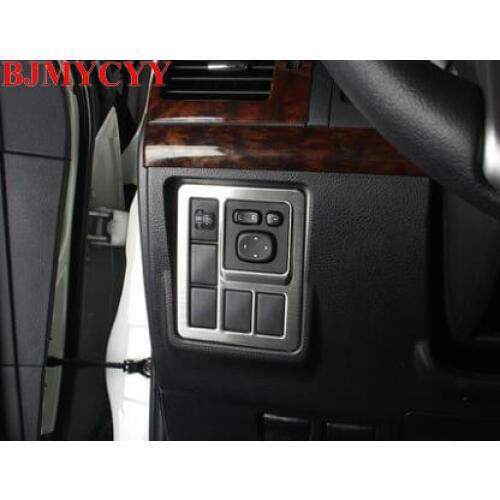 BJMYCYY Automobile lamp switch stainless steel adjusting decoration frame for Toyota Prado 2700 2010-2018