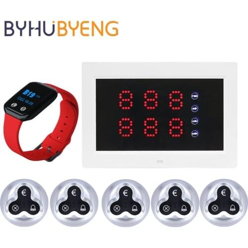 BYHUBYENG Attention To The Customer Beeper For Equipement Cafe Restaurant Bell Call Staff Desk Bipeur Appel Button Nurse Office