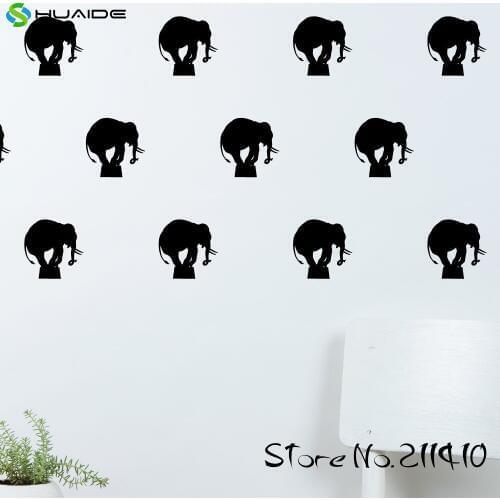 Circus Elephant Wall Pattern Decal Sticker 30pcs/set Cute Elephants Wall Art Stickers For Kids Room Nursery Home Decor A363