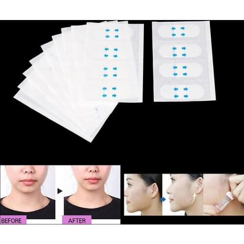Face Slimming Tapes Breathable Adhesive Tighten Facial Chin Face Lift Tape Invisible Thin Sticker V Shape Anti Wrinkle