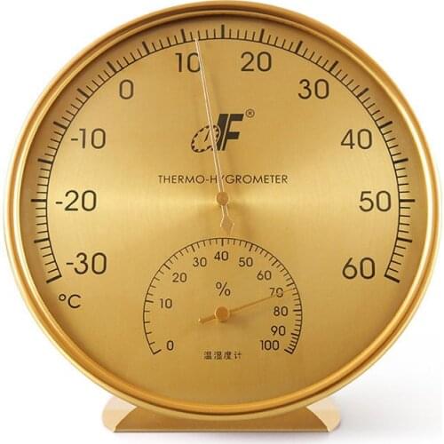 Temperature and humidity meter. Household high-precision mechanical thermohygrometer. The diameter is 16 cm