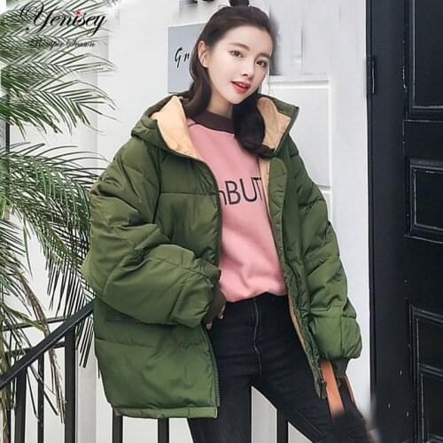 Oversize New Full Zipper Solid Fashion Cotton Cotton-padded Jacket More Big Yards Hooded Warm Winter Jacket Women