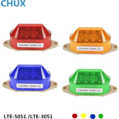 LTE-5051 LED Strobe Signal Warning Lamp Bread Type LTE-3051 12V 24V 220V Small Indicator Mini Flashing Light Security Alarm