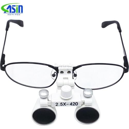 2.5X dental cure loupe medical surgical therapy magnifier dental white loupes with 420 working distance