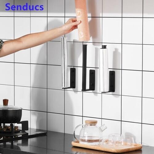 Multifuntional Towel Rack Paper Holder for Kitchen Aluminum Bathroom Accessories Towel Rack Toilet Paper Holder