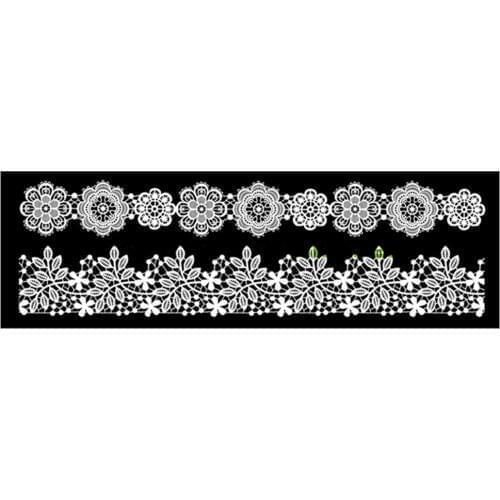 Mom&Pea MPL505 Free Shipping Lace Mold Cake Decoration Fondant Cake 3D Mold Food Grade Silicone Mould