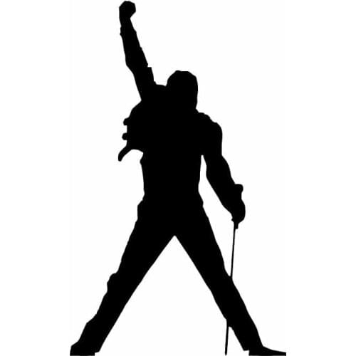 Music Rock Freddy Singer Decals High Quality Car Window Decoration Personality Pvc Waterproof Decals Black/white, 13cm*8cm