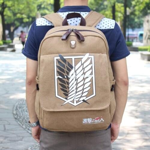 Attack on titan Shingeki no Kyojin Anime Cosplay Backpack Schoolbag Shoulder Bag