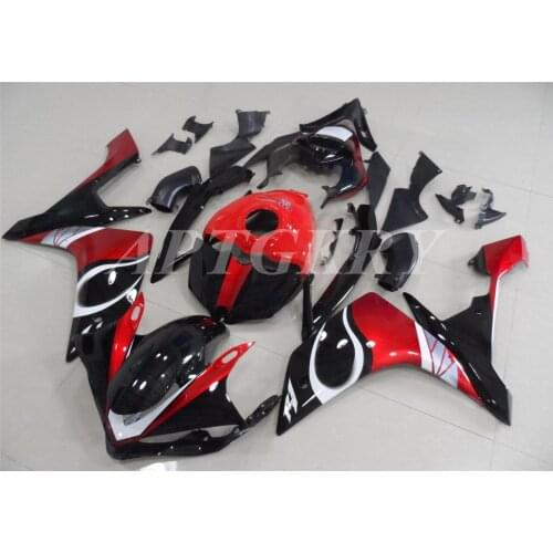 New ABS Plastic Shell Motorcycle Fairing kit Fit For YAMAHA YZF R1 2007 2008 YZF-R1 YZF 1000R Bodywork set Red Black