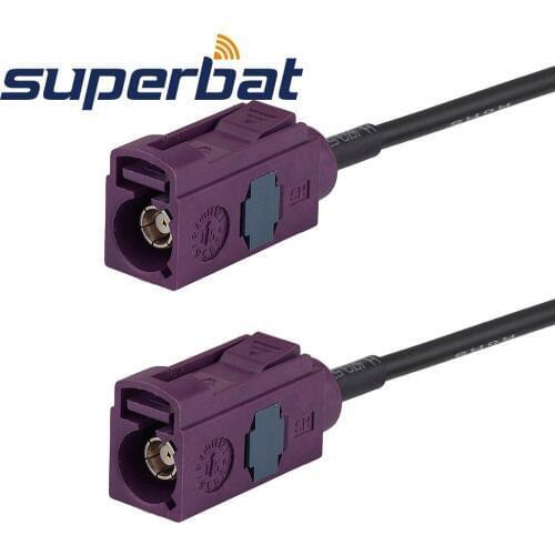 Superbat Fakra "D" Female to Jack Straight Pigtail Cable RG174 15cm RF Coaxial Connector