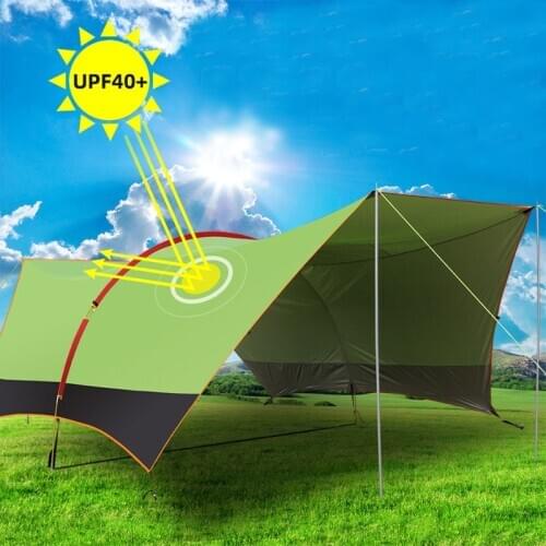 Outdoor Thickened Awning Anti-UV Anti-rainstorm Family Large Tents Outdoor Camping Picnic Tent Beach Sun Shelter Barbecue Gazebo