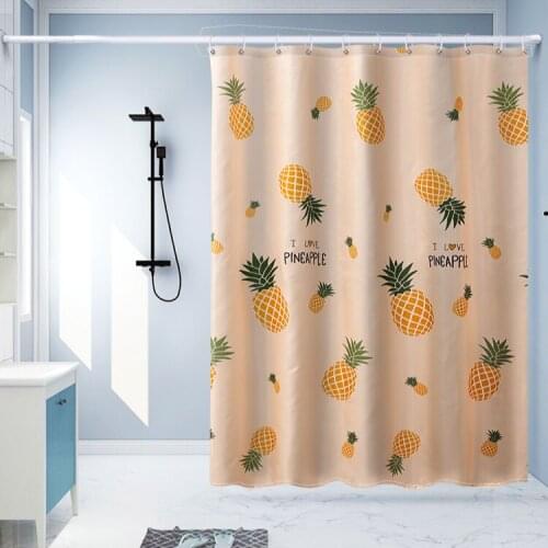 Plant Art Shower Curtain Tropical Nordic Polyester Anti-mildew Shower Curtain Bathroom Washable Vorhang Bathroom Decor DI50YL
