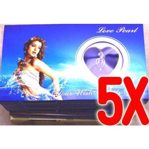 SALE Popular Gift Wholesale/retail 5X heart shape Love Wish Pearl necklace set Wholesale/retail Free shipping