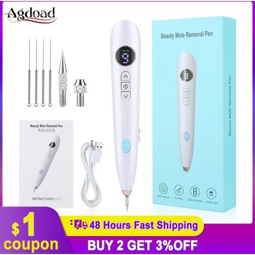 LCD Plasma Pen Profesional Laser Tattoo Mole Removal Pen Skin Care Tools Tag Removal Freckle Wart Dark Spot Remover Beauty Care