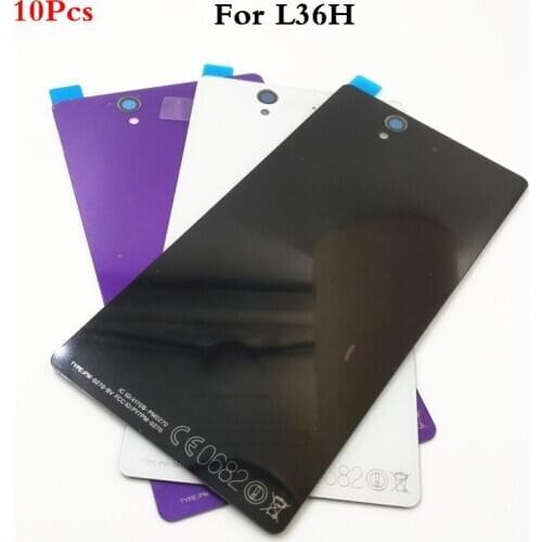 10Pcs/lot For Sony xperia Z L36H L36 C6603 C6602 Glass Battery Housing Cover L36I Replacement Back Cover Cases With NFC