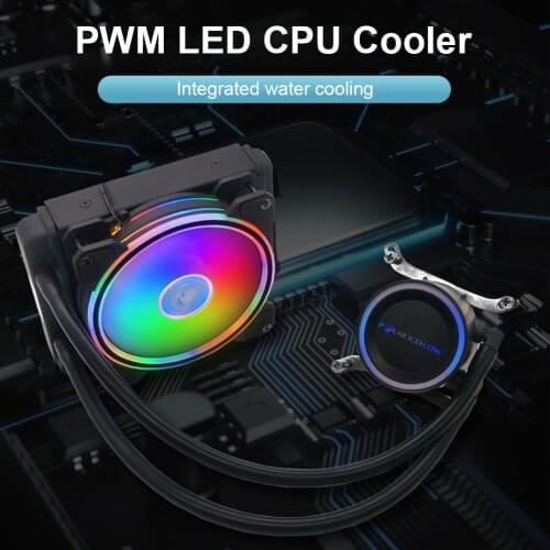 120 AIO RGB CPU Liquid Cooler with PWM Fan for Intel LGA 115X Efficient Cooling CPU Cooler Fan Silent Radiator PC Ventilador