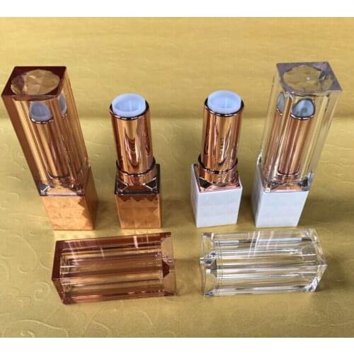 200pcs 4g White square lipstick tube standard inner cup size 12.1mm
