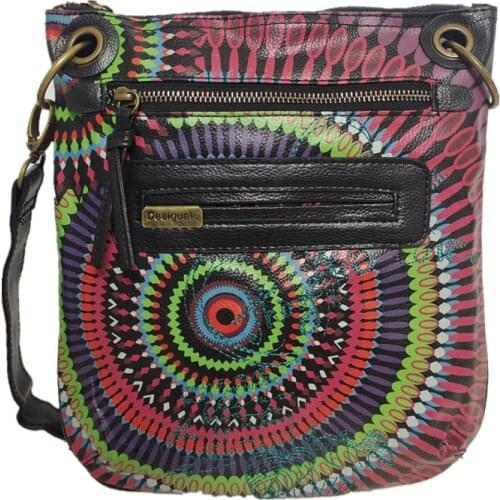 2021 new Spanish Desigual hand-held cross-body bag with black and white design