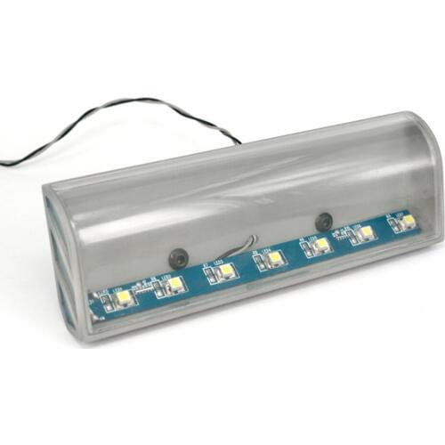 ABS/CNC Roof High top Visor White/Blue S-1230 LED BAR light for 1/14 TAMIYA SCANIA truck DIY Modified Car Parts Accessories