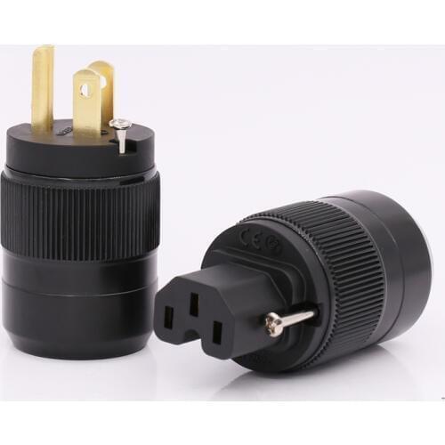Free shipping one pair P-320 US Power plug+C-320 power IEC plug for audio power cable